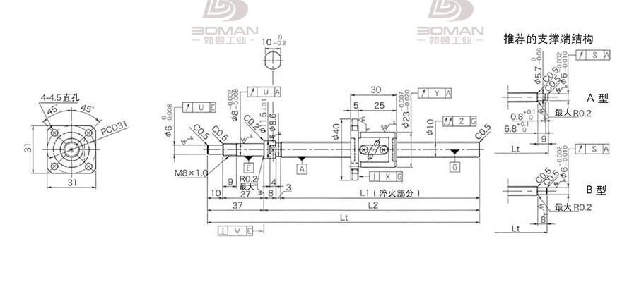 KURODA GP1002DS-EAFR-0320B-C3S 黑田丝杆型号大全